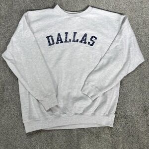 vtg Lee Dallas Sweatshirt Mens Large‎ Heather Gray Crewneck Fleece Pullover 90s